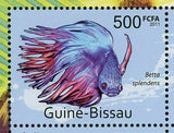 Tropical Fish Betta Splendens Oxymonacanthus Longirostris S/S MNH #5550-5553