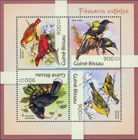 Extinct Birds Stamp Paroreomyza Flammea Moho Nobilis S/S MNH #6298-6301