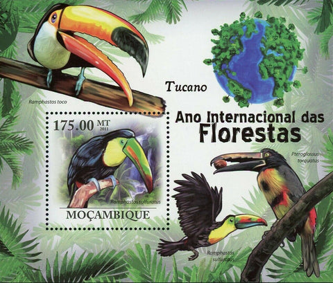 Toucan Stamp Birds Ramphastos Sulfuratus Souvenir Sheet MNH #4381 / Bl.417