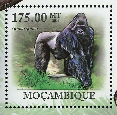 Gorillas Stamp Gorilla Gorilla Wild Animal Souvenir Sheet MNH #4468 / Bl.432