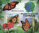 Monarch Butterflies Stamp Danaus Plexippus Insect Souvenir Sheet MNH #4279