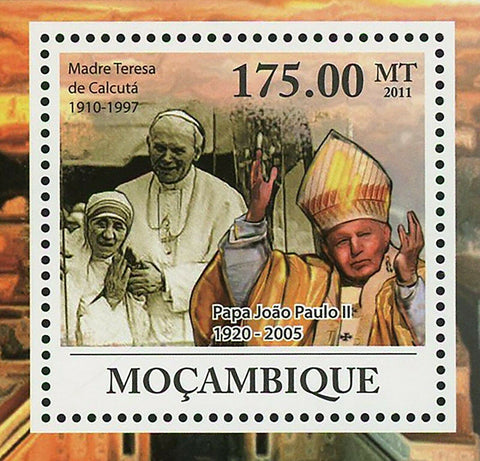 Beatification Pope John Paul II Stamp Mother Teresa of Calcutta S/S MNH #4639