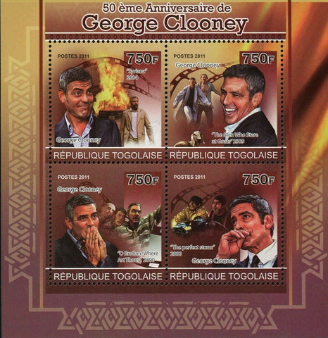 George Clooney Stamp Cinema Actor Hollywood S/S MNH #3944-3947