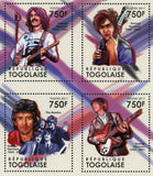 George Harrison Stamp The Beatles Music Band Souvenir Sheet MNH #4044-4047