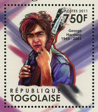 George Harrison Stamp The Beatles Music Band Souvenir Sheet MNH #4044-4047