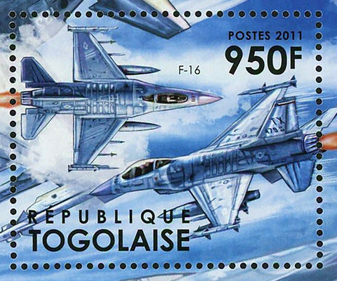 Military Aircrafts Stamp Airplane F-16 SU-33 SU-35 Souvenir Sheet #4389-4391