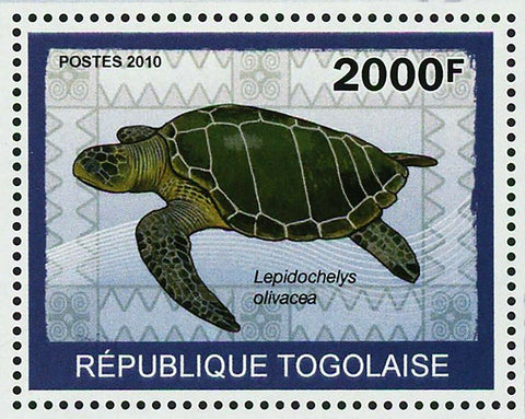 Turtles Stamp Reptiles Marine Fauna Lepidochelys Olivacea S/S MNH #3428 / Bl.496