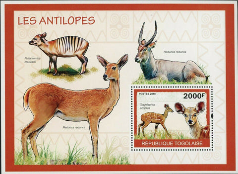 Antelopes Stamp Tragelaphus Scriptus Wild Animal Souvenir Sheet MNH #3453/Bl.501