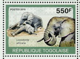 Elephants Stamp Loxodonta Africana Wild Animal Souvenir Sheet MNH #3479-3482