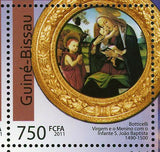 Christmas Paintings Stamp Raphael Botticelli Andrea Solario S/S MNH #5656-5659