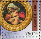 Christmas Paintings Stamp Raphael Botticelli Andrea Solario S/S MNH #5656-5659