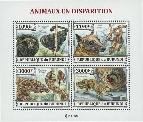 Monkey Stamp Cercopithecus Hamlyni Endangered Animals Felis Margarita S/S MNH