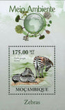Zebras Stamp Equus Quagga Boehmi Wild Animal Souvenir Sheet MNH #3627/Bl.297