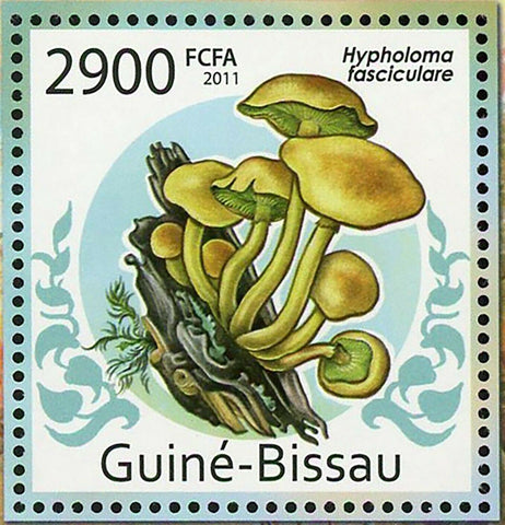 Mushrooms Stamp Hypholoma Fasciculare Agaricus Arvensis S/S MNH #5655 / Bl.970