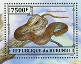 Snakes Stamp Opheodrys Vernalis Python Regius Souvenir Sheet MNH #3227 / Bl.369