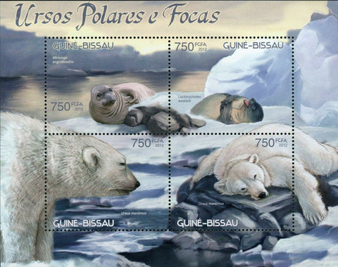 Polar Bear & Seals Stamp Mirounga Angustirostris Ursus Maritimus S/S MNH #6212