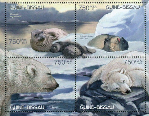 Polar Bear & Seals Stamp Mirounga Angustirostris Ursus Maritimus S/S MNH #6212