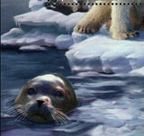 Polar Bear & Seals Stamp Otariidae Ursus Maritimus S/S MNH #6216 / Bl.1097