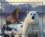 Polar Bear & Seals Stamp Otariidae Ursus Maritimus S/S MNH #6216 / Bl.1097