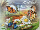 Butterflies & Larva Stamp Danaus Plexippus Papilio Acharas S/S MNH #6186/Bl.1095