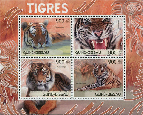 Tigers Stamp Wild Animal Panthera Tigris Souvenir Sheet MNH #6236-6239