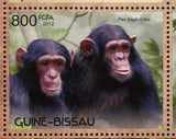 Primates Stamp Oreonax Flavicauda Pan Troglodytes Souvenir Sheet MNH #6231-6234