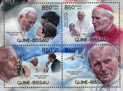 Pope John Paul II Stamp Church Catholicism Souvenir Sheet MNH #6145-6148