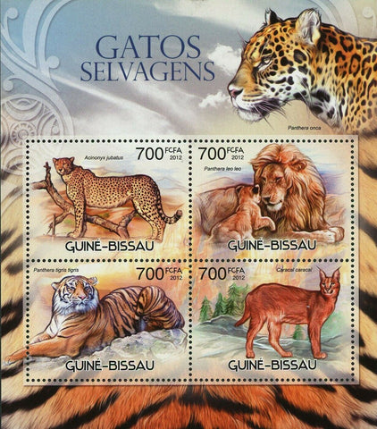 Wild Cats Stamp Panthera Tigris Acinonyx Jubatus Souvenir Sheet MNH #6087-6090