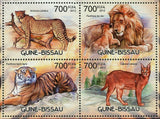 Wild Cats Stamp Panthera Tigris Acinonyx Jubatus Souvenir Sheet MNH #6087-6090