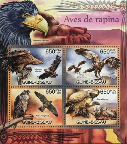 Birds of Prey Stamp Falco Peregrinus Haliaeetus Pelagicus S/S MNH #6077-6080