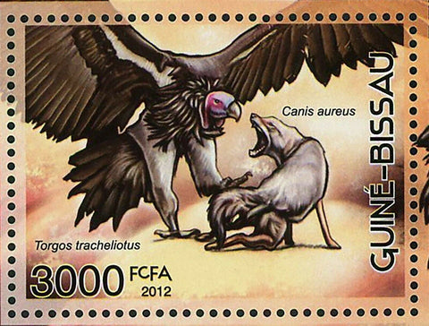 Birds of Prey Stamp Aquila Nipalensis Torgos Tracheliotus S/S MNH #6081 / Bl.107