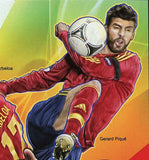 Soccer Stamp Cristiano Ronaldo Pique David Silva Souvenir S. MNH #6144 / Bl.1089