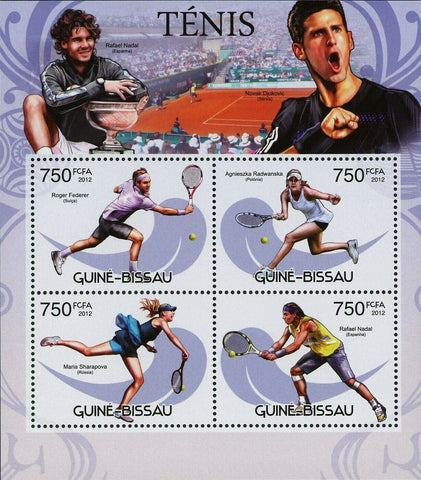 Tennis Stamp Rafael Nadal Roger Federer Maria Sharapova S/S MNH #6111-6114