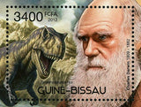 Charles Darwin Stamp Dinosaur Tyrannosaurus Rex Guanlong S/S MNH #6051 / Bl.1072