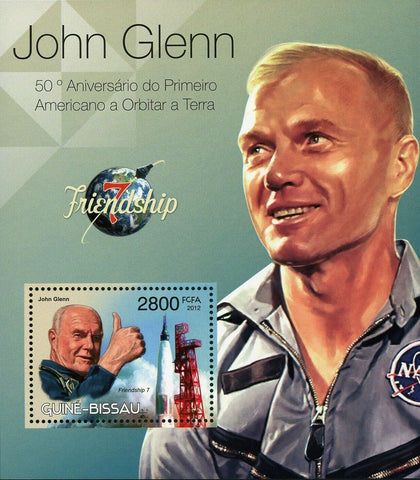 John Glenn Stamp Friendship 7 Rocket Spaceship Space S/S MNH #5886 / Bl.1039