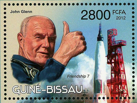 John Glenn Stamp Friendship 7 Rocket Spaceship Space S/S MNH #5886 / Bl.1039