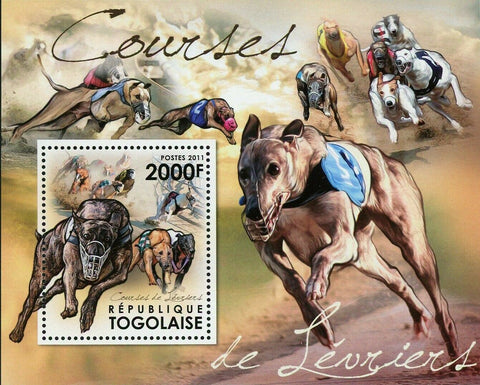 Racing Greyhounds Stamp Racing Dogs Souvenir Sheet MNH #4320 / Bl.676