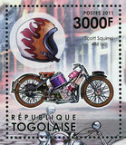Motorcycles Stamp Scott Squirrel 486 cc Harley Davidson S/S MNH #4384 / Bl.692
