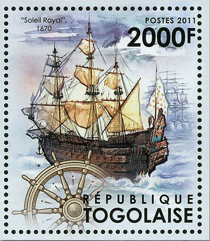 Tall Ships Stamp Soleil Royal 1670 Amerigo Vespucci S/S MNH #4336 / Bl.680