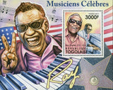 Ray Charles Stamp Famous Musicians Music Souvenir Sheet MNH #4288 / Bl.668