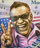 Ray Charles Stamp Famous Musicians Music Souvenir Sheet MNH #4288 / Bl.668