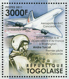 Concorde Stamp First Commercial Flight of Concorde Airplane S/S MNH #4260/Bl.661