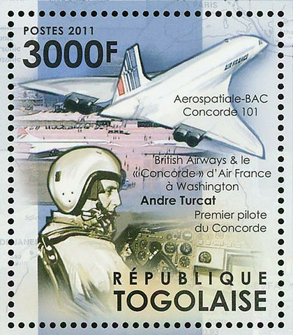 Concorde Stamp First Commercial Flight of Concorde Airplane S/S MNH #4260/Bl.661