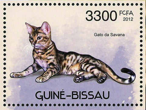 Savannah Cat Stamp Pet Domestic Animal Souvenir Sheet MNH #5936 / Bl.1049