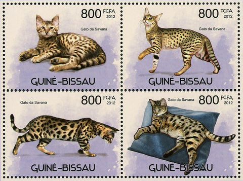 Savannah Cat Stamp Pet Domestic Animal Souvenir Sheet MNH #5932-5935