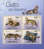 Savannah Cat Stamp Pet Domestic Animal Souvenir Sheet MNH #5932-5935