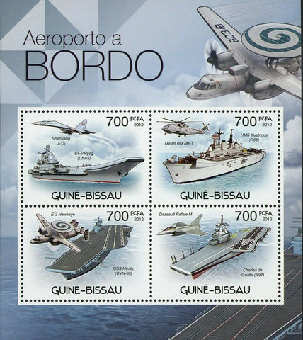 Airports & Planes Stamp Shenyang J-15 Ex-Variag E-2 Hawkeye S/S MNH #5897-5900