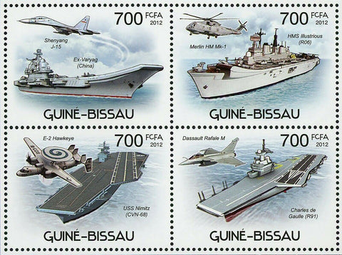Airports & Planes Stamp Shenyang J-15 Ex-Variag E-2 Hawkeye S/S MNH #5897-5900