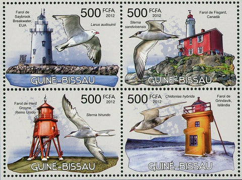 Lighthouses & Birds Stamps Breatwater EUA Larus Audouinii S/S MNH #5852-5855