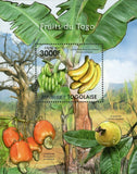 Fruits of Togo Stamp Banana Guava Cashew Fruit S/S MNH #4116 / Bl.631